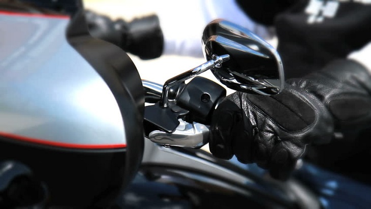 Motorcycle Gloves and a Helmet