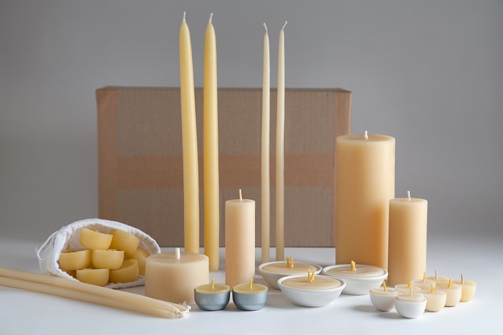 hand dipped beeswax candles