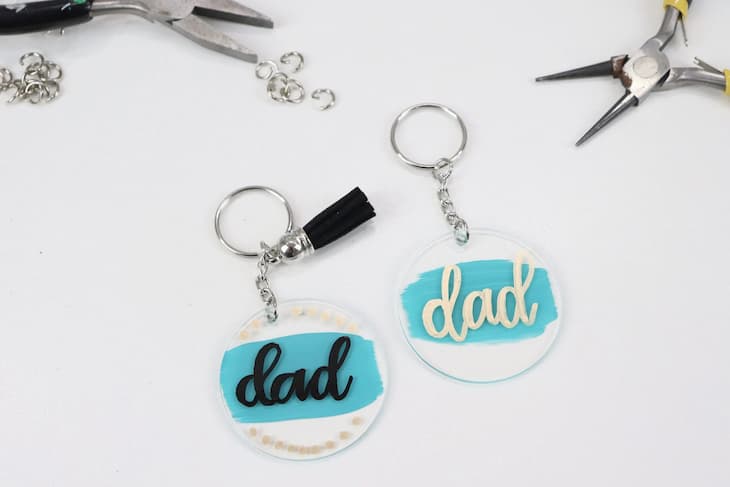 dad keychain from acrylic blanks