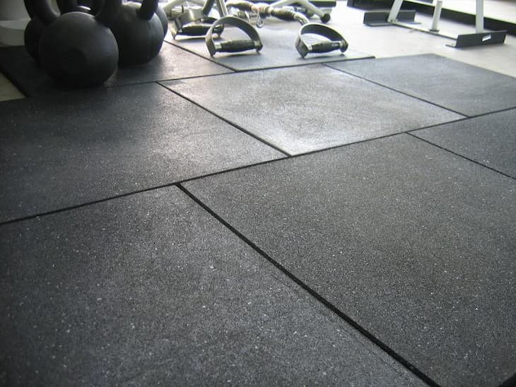 durable gym flooring in black