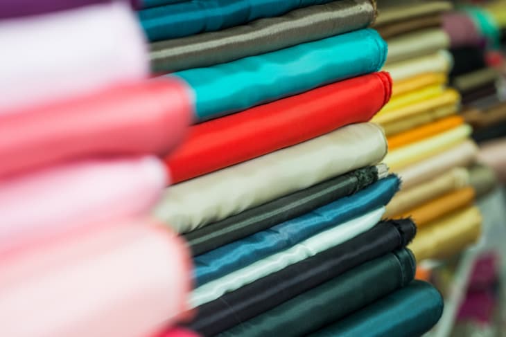 different colours of polyester fabric