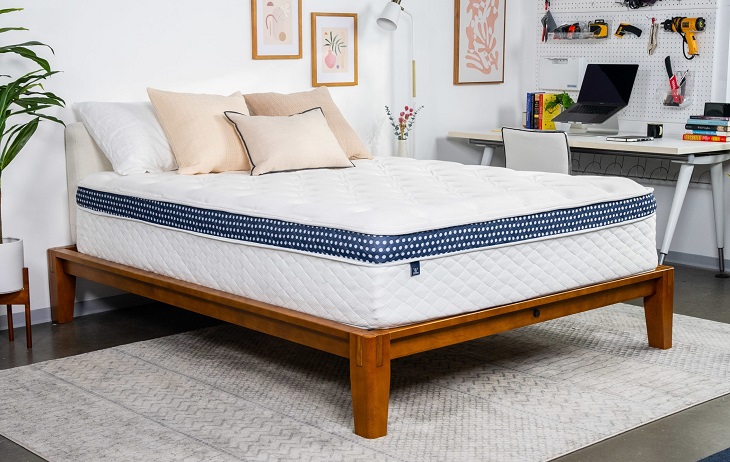 bed with inner spring mattress